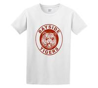 Bayside Tigers Saved by The Bell Men's T-Shirt Unisex White Cotton Print Tee Shirts XL
