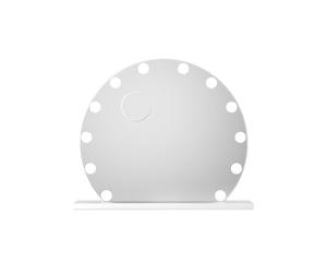 Bayt Miroir Coiffeuse Maquillage Hollywood 55 cm, loupe 10x, LED, Blanc | Éclairage 3 températures à intensité réglable, commande tactile, zone grossissante intégrée, à poser sur table ou bureau