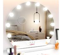 Bayt Miroir de Maquillage avec éclairage - Hollywood Miroir - À intensité Variable - 3 Couleurs de lumière - Grossissement 10x - Ø 55 cm - Blanc