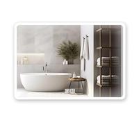 Bayt Miroir de Salle de Bain avec Éclairage LED 58x46 cm - 3 Modes de Lumière - Antibuée - Miroir Mural Moderne