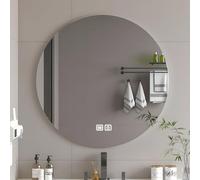 Bayt Miroir Rond de Salle de Bain - 60 cm - LED Dimmable - 1 Couleur - Fonction Antibuée - Chauffant - Miroir Lumineux
