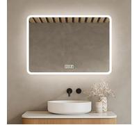 Bayt Miroir Salle de Bain LED 75x52 cm, Antibuée, 3 Modes de Lumière, Commande Tactile