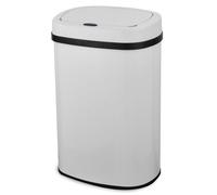 Bayt Poubelle de Cuisine à Capteur 60L - Ouverture Automatique - Métallique - Blanc