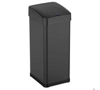 Bayt Poubelle Sensor 60L Noire - Forme Carrée - Ouverture Automatique - Design Moderne