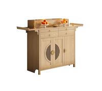 BAYTEWJX Bouddha Autel Étagère Sanctuaire,Armoire de Rangement pour Sanctuaire Bouddhiste,avec Tiroirs,pour Salons Bureaux et Temples.(Wood Color,148x48x118.5cm)