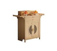 BAYTEWJX Bouddha Autel Étagère Sanctuaire,Armoire de Rangement pour Sanctuaire Bouddhiste,avec Tiroirs,pour Salons Bureaux et Temples.(Wood Color,108x48x118.5cm)