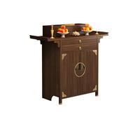 BAYTEWJX Bouddha Autel Étagère Sanctuaire,Armoire de Rangement pour Sanctuaire Bouddhiste,avec Tiroirs,pour Salons Bureaux et Temples.(Walnut,108x48x118.5cm)