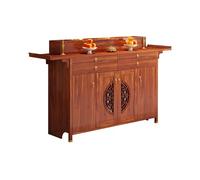 BAYTEWJX Bouddha Autel Étagère Sanctuaire,Armoire de Rangement pour Sanctuaire Bouddhiste,avec Tiroirs,pour Salons Bureaux et Temples.(Red Teak,215x48x118.5cm)