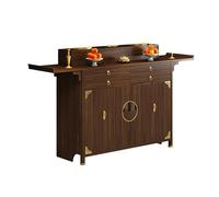BAYTEWJX Bouddha Autel Étagère Sanctuaire,Armoire de Rangement pour Sanctuaire Bouddhiste,avec Tiroirs,pour Salons Bureaux et Temples.(Walnut,215x48x118.5cm)