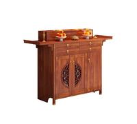 BAYTEWJX Bouddha Autel Étagère Sanctuaire,Armoire de Rangement pour Sanctuaire Bouddhiste,avec Tiroirs,pour Salons Bureaux et Temples.(Red Teak,148x48x118.5cm)