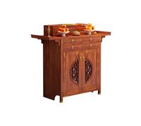 BAYTEWJX Bouddha Autel Étagère Sanctuaire,Armoire de Rangement pour Sanctuaire Bouddhiste,avec Tiroirs,pour Salons Bureaux et Temples.(Red Teak,128x48x118.5cm)