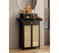 BAYTEWJX Bouddha Autel Étagère Sanctuaire Élégante Table D'offrande en Bois avec Tiroirs et Rangements pour Salons Bureaux et Temples.(Dark Walnut,80x40x119cm)