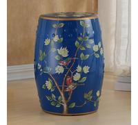 BAYTEWJX Tabouret en Céramique de Style Chinois,Table D'appoint en Porcelaine Émaillée de Style Chinois,pour Les Salons Les Chambres et Les Cours.(Deep Blue)