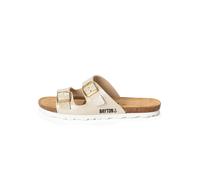 Bayton Mule 'Astrakan' beige / or / noir, Taille 38