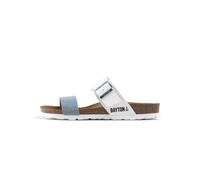 Bayton Mule 'Valence' bleu denim / blanc, Taille 40