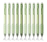 BAYTORY 10 Stylos à Encre Gel Rétractables Esthétique, Encre Noire 0.5 CS Stylo à Pointe Fine Pour la Prise de Notes, Fournitures Scolaires et de Bureau, Séchage Rapide (Vert)