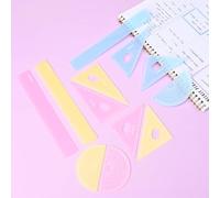 BAYTORY 12Pcs Règle transparente, règle incassable et colorée, jeu de géométrie transparent et léger, outil de mesure pour l'élève, pour l'école et le bureau (Couleurs Macaron)