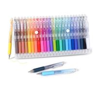 BAYTORY 24 Stylos gel de couleur effaçables, pointe fine 0.7mm, stylos rétractables de couleurs assorties avec gomme, stylos effaçables à écriture lisse pour dessiner des mots croisés