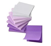 BAYTORY 640 feuilles de notes autocollantes colorées, bloc-notes dégradé, notes autocollantes faciles à afficher pour la maison, le bureau et les fournitures scolaires (Pourpre)