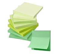 BAYTORY 640 feuilles de notes autocollantes colorées, bloc-notes dégradé, notes autocollantes faciles à afficher pour la maison, le bureau et les fournitures scolaires (Vert)