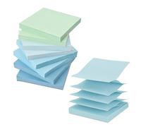 BAYTORY 640 feuilles de papier autocollant, 3 x 3 pouces, bloc-notes autocollant, bloc-notes bleu dégradé, bloc-notes pour l'école, le bureau, la maison et les accessoires de bureau (Bleu Series)