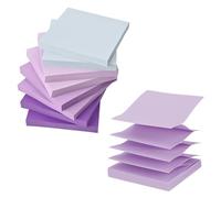 BAYTORY 640 feuilles de papier autocollant, 3 x 3 pouces, bloc-notes autocollant, bloc-notes violet dégradé, bloc-notes pour l'école, le bureau, la maison et les accessoires de bureau (Violet Series)