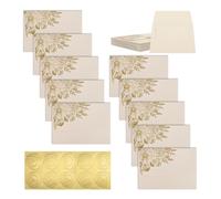BAYTORY Lot de 10 Enveloppes Vintage de 10,2 x 15,2 cm Avec Motif Fleur Dorée, Enveloppes A6 Pour Invitation, Cartes de Voeux Avec Autocollants Scellants Pour Mariage, Anniversaire, Remise de Diplôme