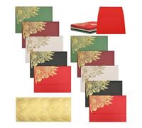 BAYTORY Lot de 10 Enveloppes Vintage de 10,2 x 15,2 cm Avec Motif Fleur Dorée, Enveloppes A6 Pour Invitation, Cartes de Voeux Avec Autocollants Scellants Pour Mariage, Anniversaire, Remise de Diplôme