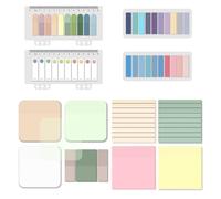 BAYTORY Lot de 1300 Feuilles de Notes Adhésives Transparentes Pastel, Imperméables, 7,6 x 7,6 cm, Onglets D'index Autocollants Translucides Inscriptibles Pour Livres D'annotation