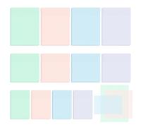 BAYTORY Lot de 600 Feuilles de Notes Adhésives Transparentes à Paillettes - Imperméable et Translucide - Pour Bureau, Ecole