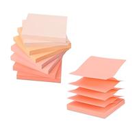 BAYTORY Lot de 640 feuilles de notes adhésives pop papier up, 7,6 x 7,6 cm, bloc notes auto adhésifs, bloc notes pour école, bureau, maison (série rose)