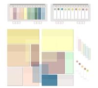 BAYTORY Lot de 900 Feuilles de Notes Adhésives Transparentes, Imperméables de 7,6 x 7,6 cm - Onglets Transparents et Translucides Pour Annoter des Livres, Fournitures de Papeterie