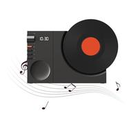 BaYuYPOO Haut-parleur d'horloge Bluetooth, horloge numérique avec haut-parleur Bluetooth, lecteur Bluetooth vintage, prise en charge