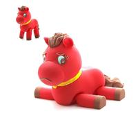 BaYuYPOO Statue de cheval de l'année chinoise 2026, statue de mascotte en peluche, animal en peluche du zodiaque du Nouvel An, symbolise la bonne chance, convient pour le placement sur un bureau