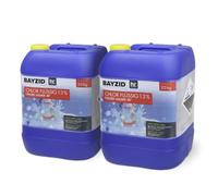 Bayzid Chlore Liquide 2 x 25 kg - Eau Claire et Brillante - Action Rapide | Désinfectant Piscine à Action Rapide, 13-15% de Chlore Actif - Pour Systèmes de Dosage Automatique - Action Rapide et Durable