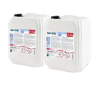 Bayzid Chlore Liquide 48° 2 x 12,5 kg - Désinfectant Rapide pour Piscine | 13-15% de Chlore Actif - Clarifiant Eau Cristalline - Idéal Spa, Jacuzzi, Pataugeoire - Dosage Économique