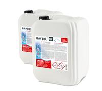 Bayzid® Chlore Liquide 48° - Désinfectant Rapide pour Piscine - Bidon 2 x 12,5 kg - 13-15% de Chlore Actif - Clarifiant Eau Cristalline - Idéal Spa, Jacuzzi, Pataugeoire