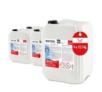 Bayzid® Chlore Liquide 48° - Désinfectant Rapide pour Piscine - Bidon 4 x 12,5 kg (50 kg) - 13-15% de Chlore Actif - Clarifiant Eau Cristalline - Idéal Spa, Jacuzzi, Pataugeoire