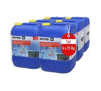 Bayzid® Chlore Liquide 48° - Désinfectant Rapide pour Piscine - Bouteille 6 x 25 kg (150 kg) - 13-15% de Chlore Actif