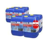 BAYZID® Chlore Liquide 8 x 25 kg - Désinfectant Piscine à Action Rapide, 13-15% de Chlore Actif - pour Systèmes de Dosage Automatique - Clarifiant Eau Cristalline - Idéal Spa, Jacuzzi, Pataugeoire
