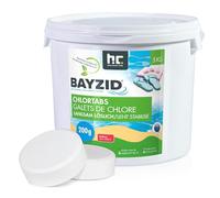 BAYZID® Galets de Chlore Lent 1 x 5 kg - Traitement Piscine et Bassin - Haute Teneur en Chlore (200 g)