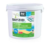 BAYZID® Galets de Chlore Lent 200g - Traitement Piscine et Bassin - Haute Teneur en Chlore (90%) - 1 x 5 kg