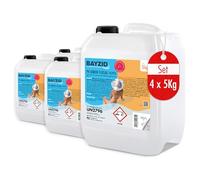 Bayzid® pH Moins Liquide 14,9% 4 x 5 kg | Abaisseur de pH Rapide & Efficace pour Piscine | Stabilisé et Compatible avec Tous Les Produits Bayzid