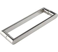 BAZAC Poignée de porte coulissante en verre de douche pour salle de bain, acier inoxydable finition chrome poli 165 mm