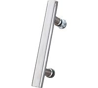 BAZAC Poignée de porte en verre à pousser et à tirer - Poignée de porte en verre de douche - En acier inoxydable robuste - 165 mm