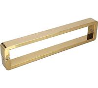 BAZAC Poignée de porte en verre de douche dorée pour salle de bain, poignée de porte en verre à pousser et tirer en acier inoxydable, bouton de porte de rechange - 400 mm