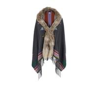 Bazar Deluxe - Châle Navajo - Femme - Vestes - Gris - Taille: ONE Size