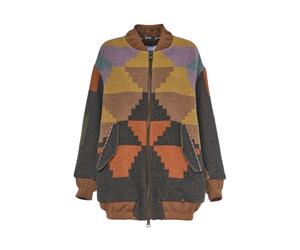 Bazar Deluxe, Femme, Vestes, Multicolore, Taille: 34 FR Bomber Oversize à Imprimé Graphique