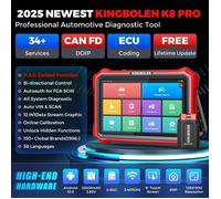 BAZARLAND30.KINGBOLEN K8 PRO, outils de diagnostic de voiture système 34 réinitialiser la codage ECU Test bidirectionnel.