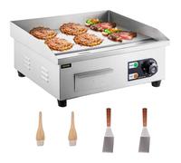 BAZARLAND30.Plaque de Cuisson Electrique Commerciale Plaque de cuisson Plancha BBQ Acier Inox 3000w.